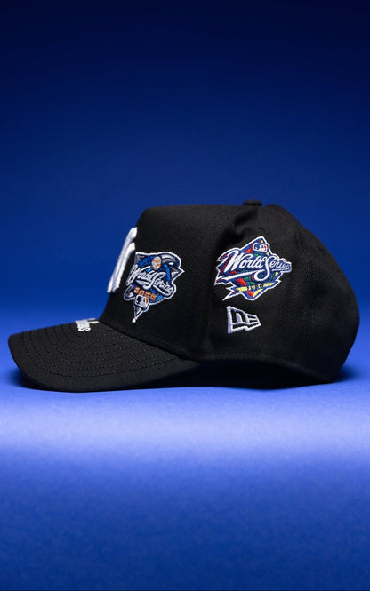 NEW ERA 9FIFTY A-FRAME BLACK NEW YORK YANKEES SNAPBACK W/ WORLD SERIES EMBROIDERY PATCHES