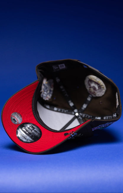 NEW ERA 9FIFTY A-FRAME BROWN LOS ANGELES DODGERS SNAPBACK W/ WORLD SERIES EMBROIDERY PATCHES