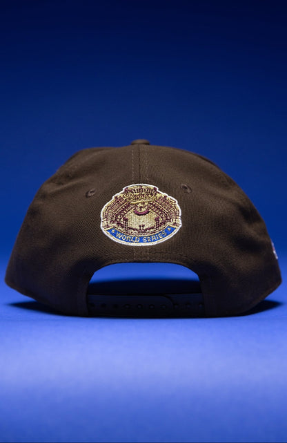 NEW ERA 9FIFTY A-FRAME BROWN LOS ANGELES DODGERS SNAPBACK W/ WORLD SERIES EMBROIDERY PATCHES
