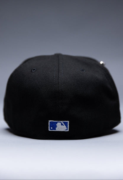 NEW ERA EXCLUSIVE 59FIFTY BLACK ANAHEIM ANGELS W/ 40TH ANNIVERSARY SIDE PATCH