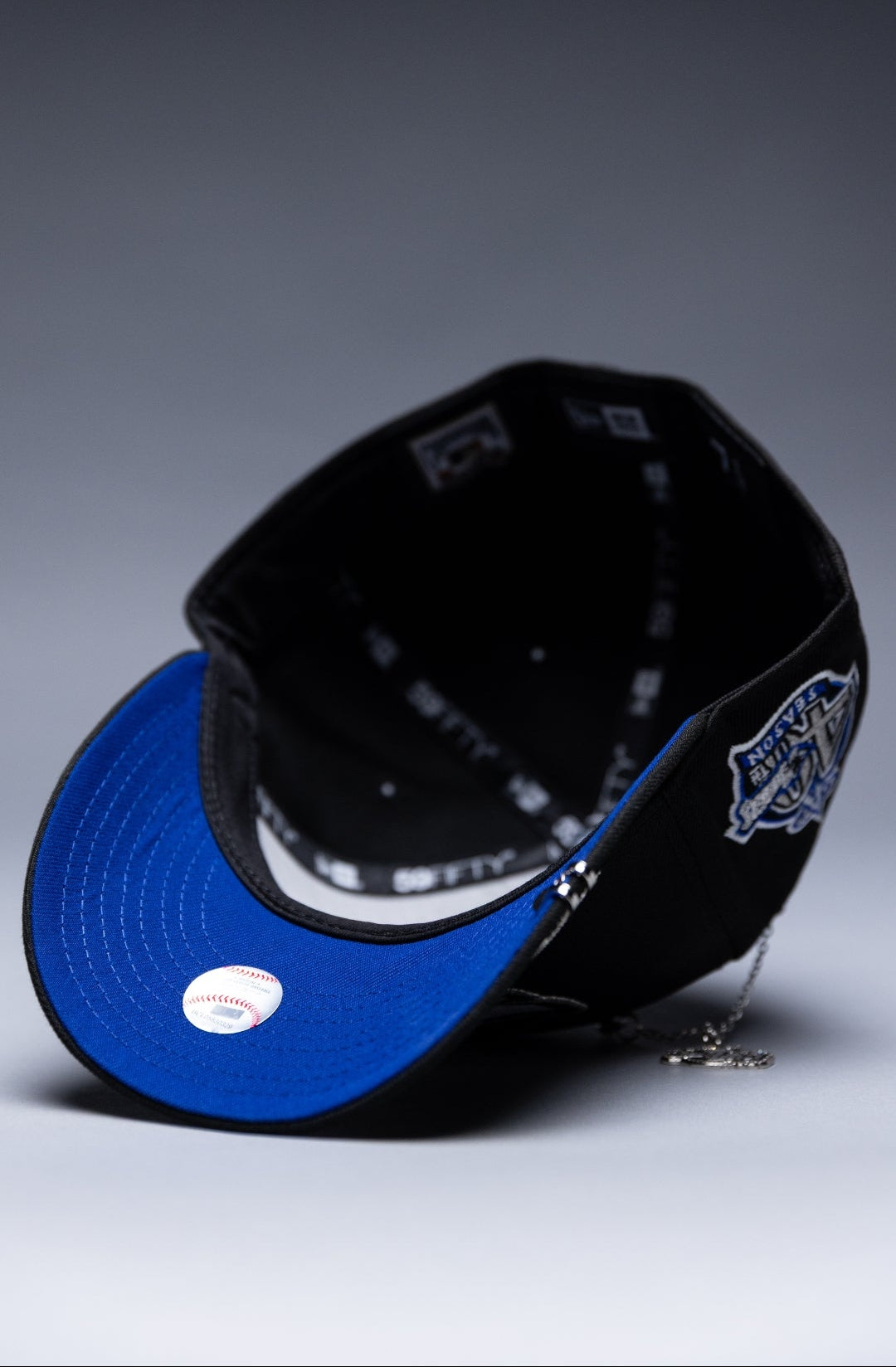 NEW ERA EXCLUSIVE 59FIFTY BLACK ANAHEIM ANGELS W/ 40TH ANNIVERSARY SIDE PATCH