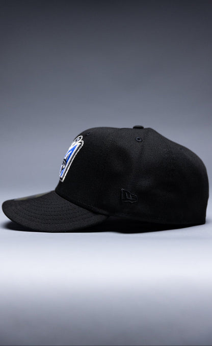 NEW ERA EXCLUSIVE 59FIFTY BLACK ANAHEIM ANGELS W/ 40TH ANNIVERSARY SIDE PATCH