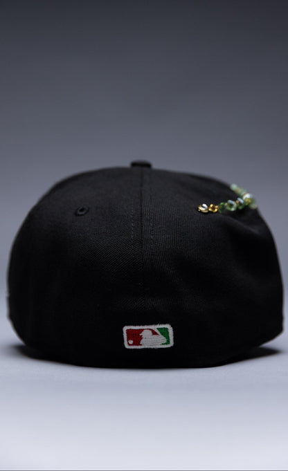 NEW ERA EXCLUSIVE 59FIFTY BLACK LOS ANGELES DODGERS W/ "VIVA LOS DODGERS" SIDE PATCH