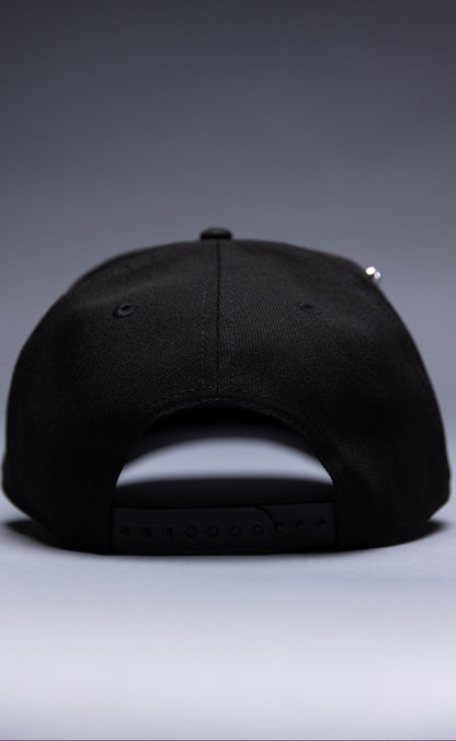 NEW ERA EXCLUSIVE 9FIFTY BLACK LOS ANGELES KINGS SCRIPT SNAPBACK W/ STADIUM SIDE PATCH