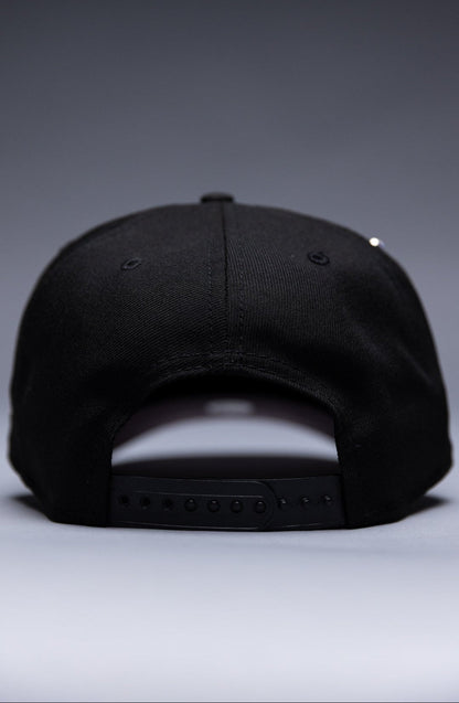 NEW ERA EXCLUSIVE 9FIFTY BLACK LOS ANGELES DODGERS SCRIPT SNAPBACK W/ 60TH ANNIVERSARY SIDE PATCH