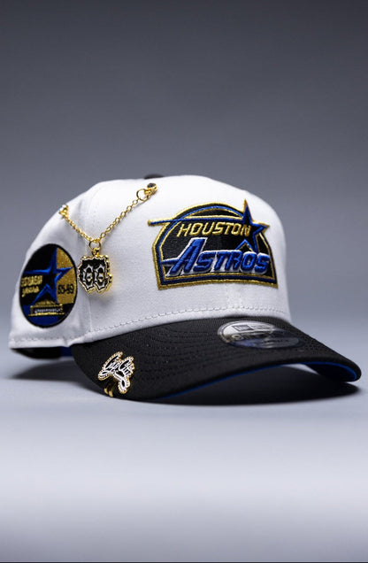 NEW ERA EXCLUSIVE 9FIFTY PEARL WHITE HOUSTON ASTROS SNAPBACK W/ 35 GREAT YEARS SIDE PATCH
