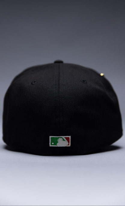 NEW ERA EXCLUSIVE 59FIFTY BLACK DETROIT TIGERS W/ WORLD SERIES SIDE PATCH