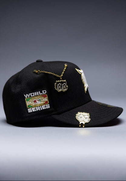 NEW ERA EXCLUSIVE 59FIFTY BLACK DETROIT TIGERS W/ WORLD SERIES SIDE PATCH