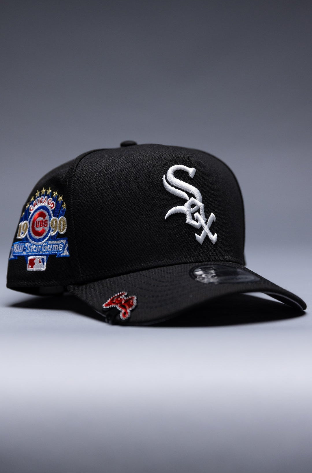 NEW ERA 9FIFTY A-FRAME BLACK CHICAGO WHITE SOX SNAPBACK W/ 1990 ALL STAR GAME SIDE PATCH