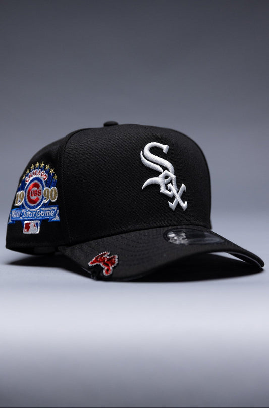 NEW ERA 9FIFTY A-FRAME BLACK CHICAGO WHITE SOX SNAPBACK W/ 1990 ALL STAR GAME SIDE PATCH