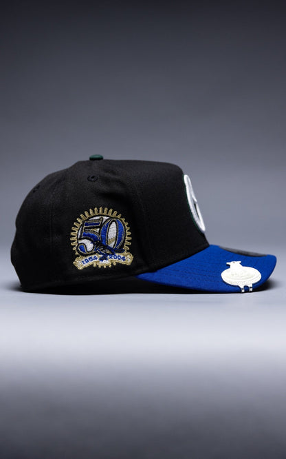 NEW ERA 9FIFTY A-FRAME BLACK/BLUE BALTIMORE ORIOLES SNAPBACK W/ 1989 WORLD SERIES SIDE PATCH