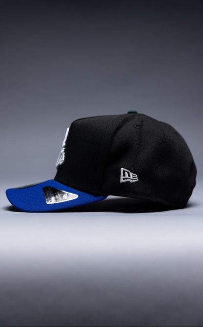 NEW ERA 9FIFTY A-FRAME BLACK/BLUE BALTIMORE ORIOLES SNAPBACK W/ 1989 WORLD SERIES SIDE PATCH