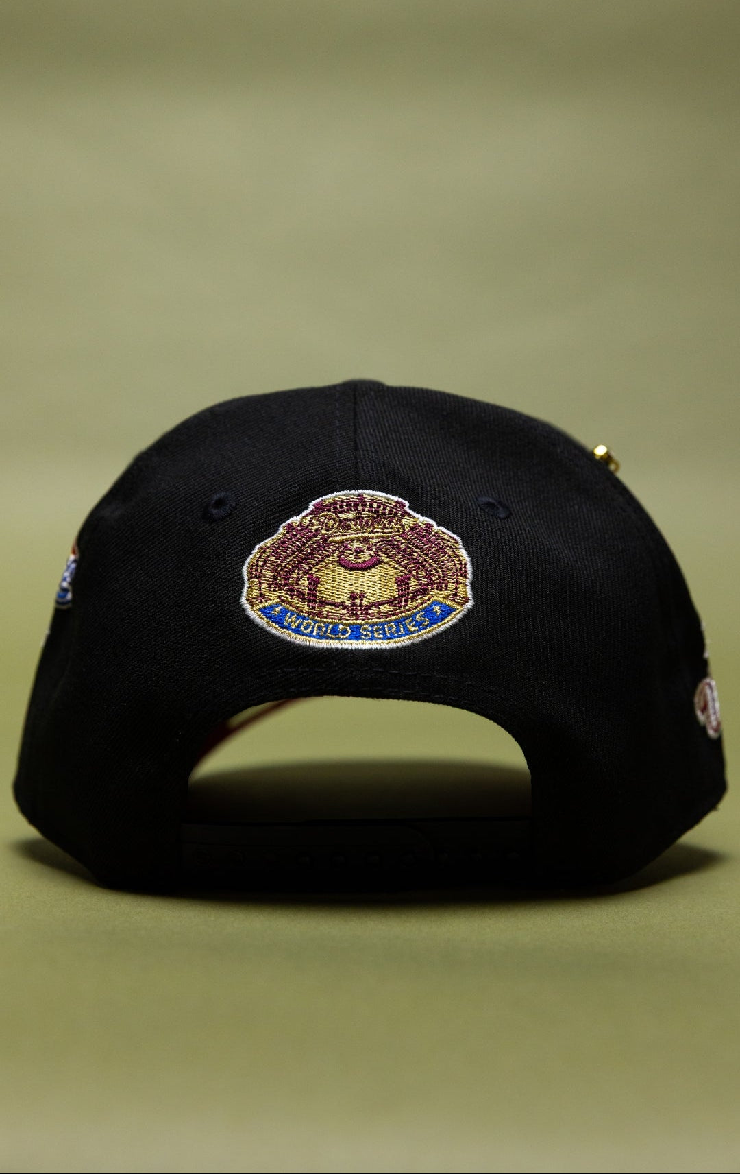 NEW ERA EXCLUSIVE 9FIFTY BLACK LOS ANGELES DODGERS SNAPBACK W/ WORLD SERIES EMBROIDERY PATCHES