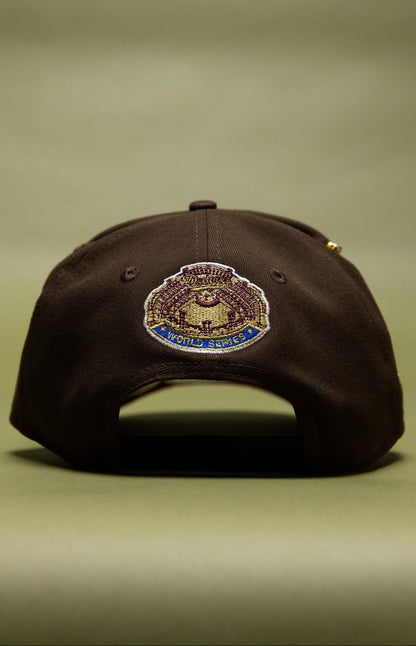 NEW ERA EXCLUSIVE 9FIFTY BROWN LOS ANGELES DODGERS SNAPBACK W/ WORLD SERIES EMBROIDERY PATCHES