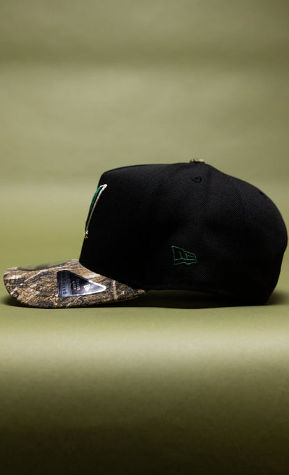 NEW ERA 9FIFTY A-FRAME BLACK/REALTREE MILWAUKEE BREWERS W/ "HOME TO HEROES" SIDE PATCH