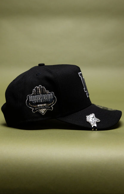 NEW ERA 9FIFTY A-FRAME BLACK LOS ANGELES DODGERS W/ 40TH ANNIVERSARY SIDE PATCH