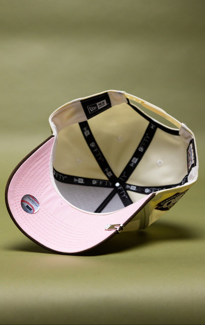 NEW ERA 9FIFTY A-FRAME CHROME/BROWN COLORADO ROCKIES W/ 20TH ANNIVERSARY SIDE PATCH