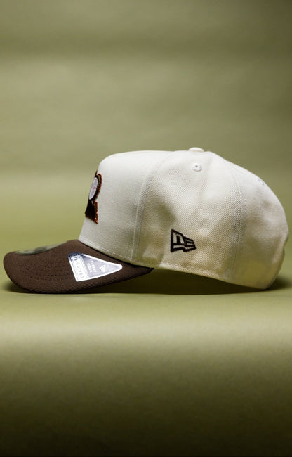 NEW ERA 9FIFTY A-FRAME CHROME/BROWN COLORADO ROCKIES W/ 20TH ANNIVERSARY SIDE PATCH