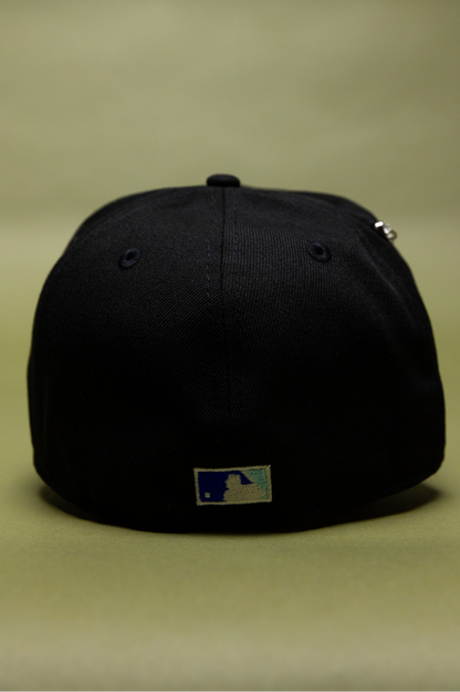 NEW ERA EXCLUSIVE 59FIFTY BLACK CHICAGO WHITE SOX W/ COMISKEY PARK SIDE PATCH