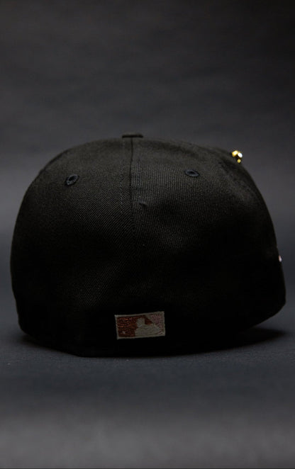 NEW ERA EXCLUSIVE 59FIFTY BLACK OAKLAND ATHLETICS W/ "BATTLE OF THE BAY" SIDE PATCH