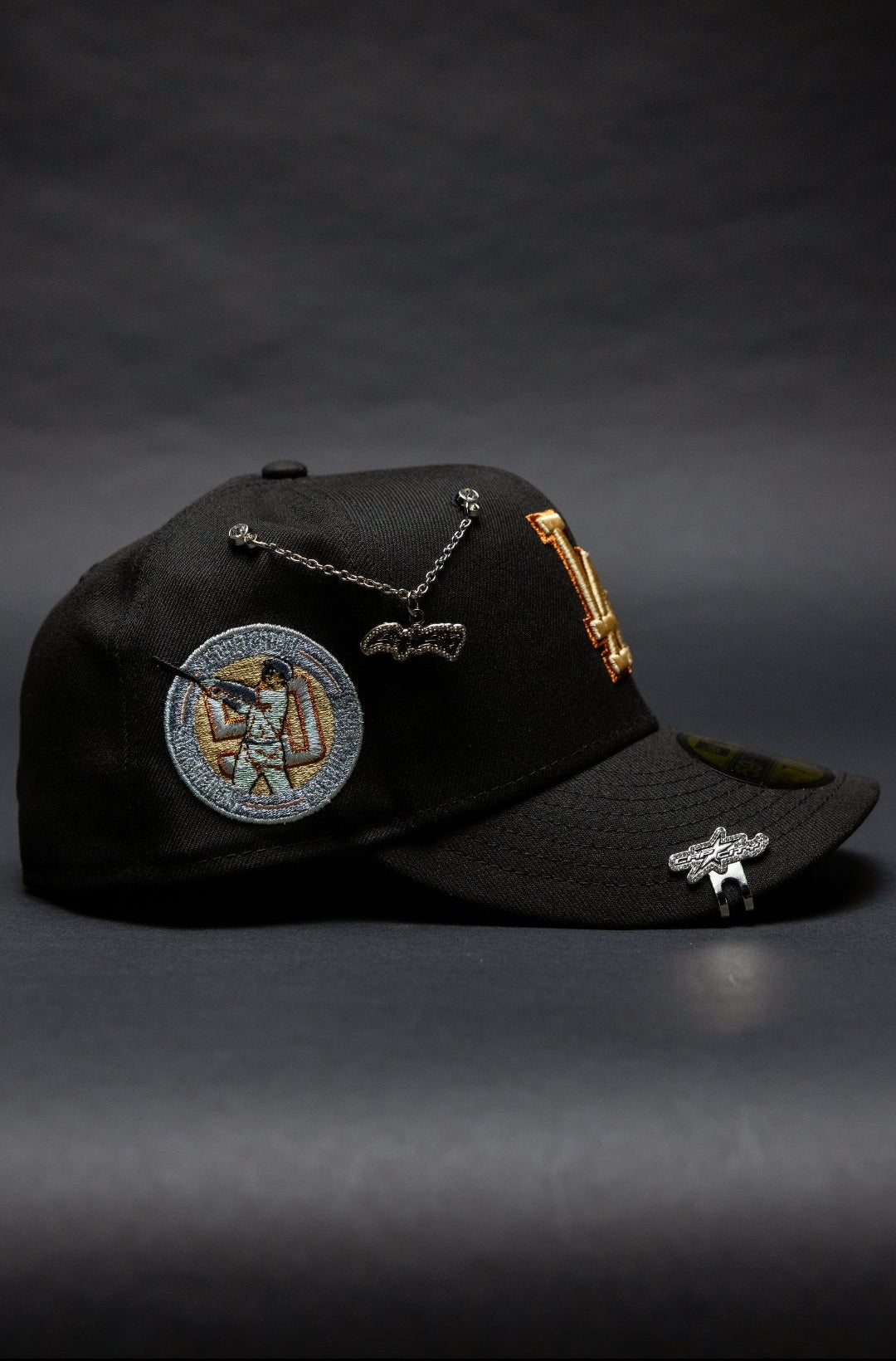 NEW ERA EXCLUSIVE 59FIFTY BLACK LOS ANGELES DODGERS W/ SHOHEI OHTANI 50-50 CLUB SIDE PATCH