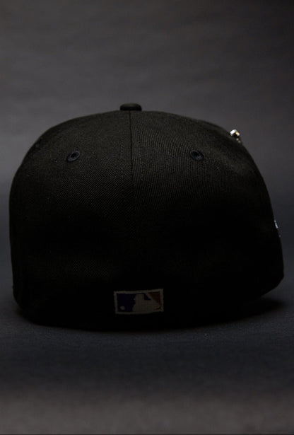 NEW ERA EXCLUSIVE 59FIFTY BLACK ATLANTA BRAVES W/ 2017 INAUGURAL SEASON SIDE PATCH