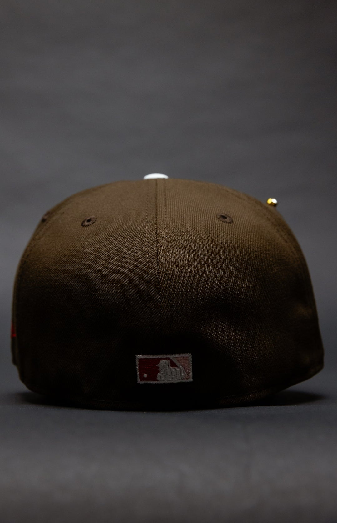NEW ERA EXCLUSIVE 59FIFTY BROWN UPSIDE DOWN LOS ANGELES DODGERS W/ 100TH ANNIVERSARY SIDE PATCH
