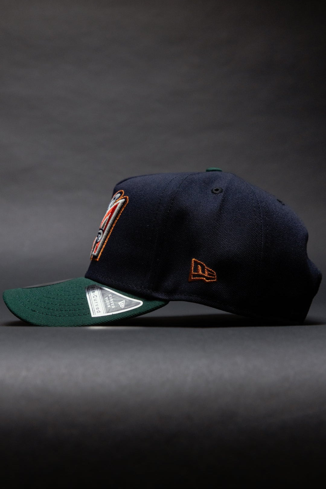 NEW ERA 9FIFTY A-FRAME NAVY/FOREST GREEN ANAHEIM ANGELS SNAPBACK W/ 40TH ANNIVERSARY SIDE PATCH