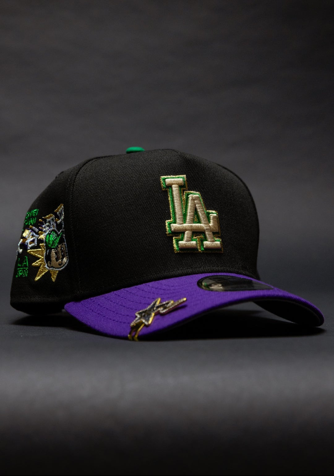 NEW ERA 9FIFTY A-FRAME BLACK/PURPLE LOS ANGELES DODGERS SNAPBACK W/ SHOHEI OHTANI SIDE PATCH