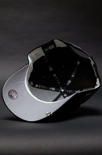 NEW ERA 9FIFTY A-FRAME BLACK ATLANTA BRAVES SNAPBACK W/ 1992 WORLD SERIES SIDE PATCH