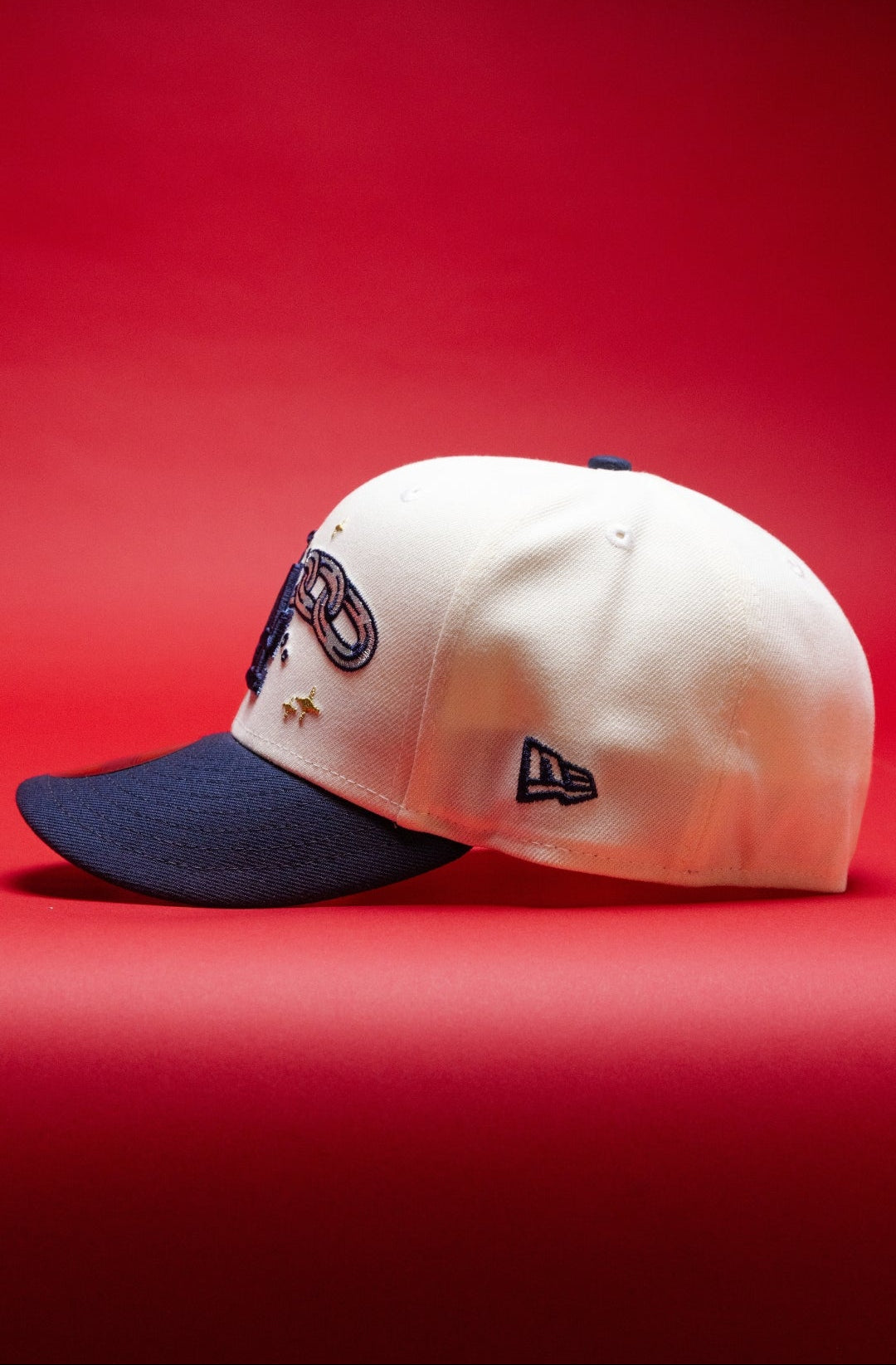 NEW ERA EXCLUSIVE 59FIFTY CHROME/NAVY LOS ANGELES DODGERS W/ EMBROIDERY + 40TH ANNIVERSARY SIDE PATCH