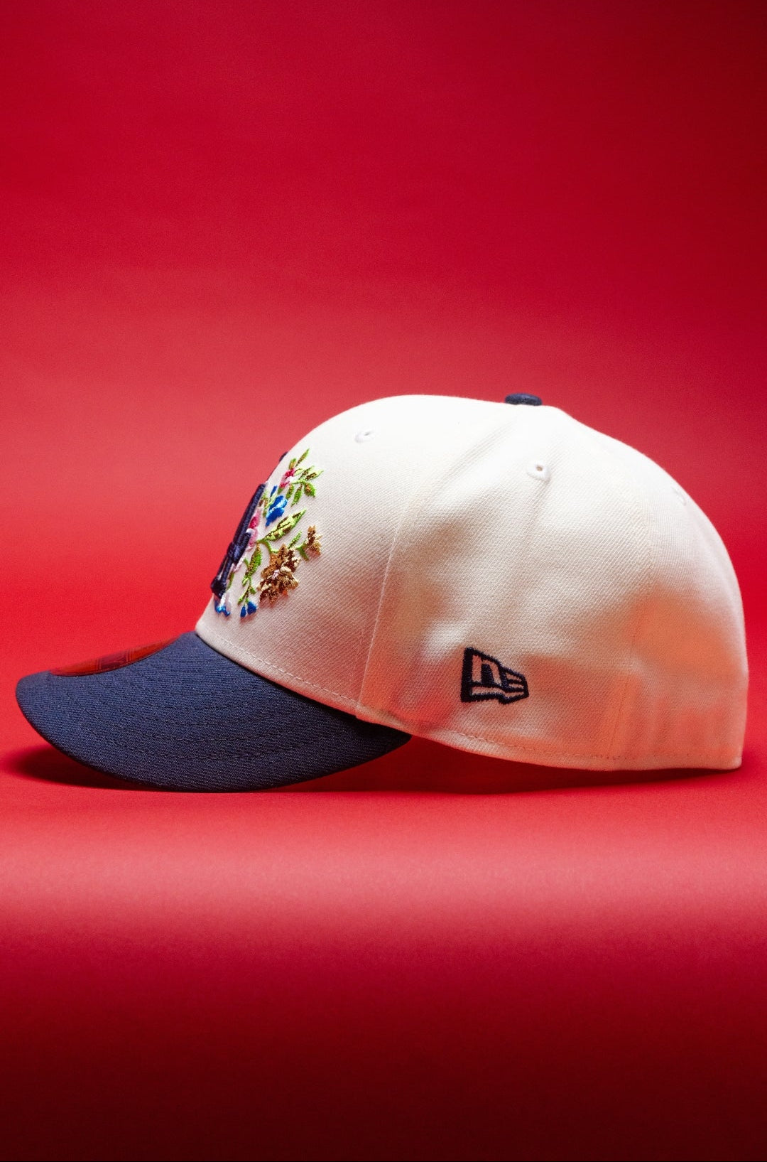 NEW ERA EXCLUSIVE 59FIFTY CHROME/NAVY LOS ANGELES DODGERS "CITY OF ANGELS"W/ 100TH ANNIVERSARY SIDE PATCH
