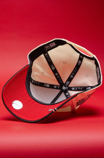 NEW ERA 9FIFTY A-FRAME CHROME/BLACK PHILADELPHIA PHILLIES SNAPBACK W/ 1996 ALL STAR GAME SIDE PATCH