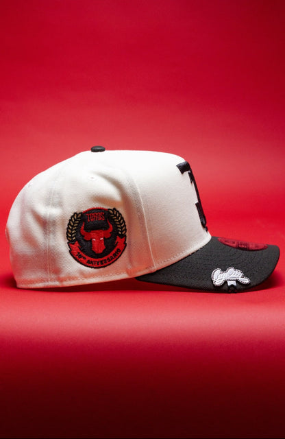 NEW ERA 9FIFTY A-FRAME CHROME/BLACK "TOROS DE TIJUANA" W/ 10TH ANNIVERSARY SIDE PATCH