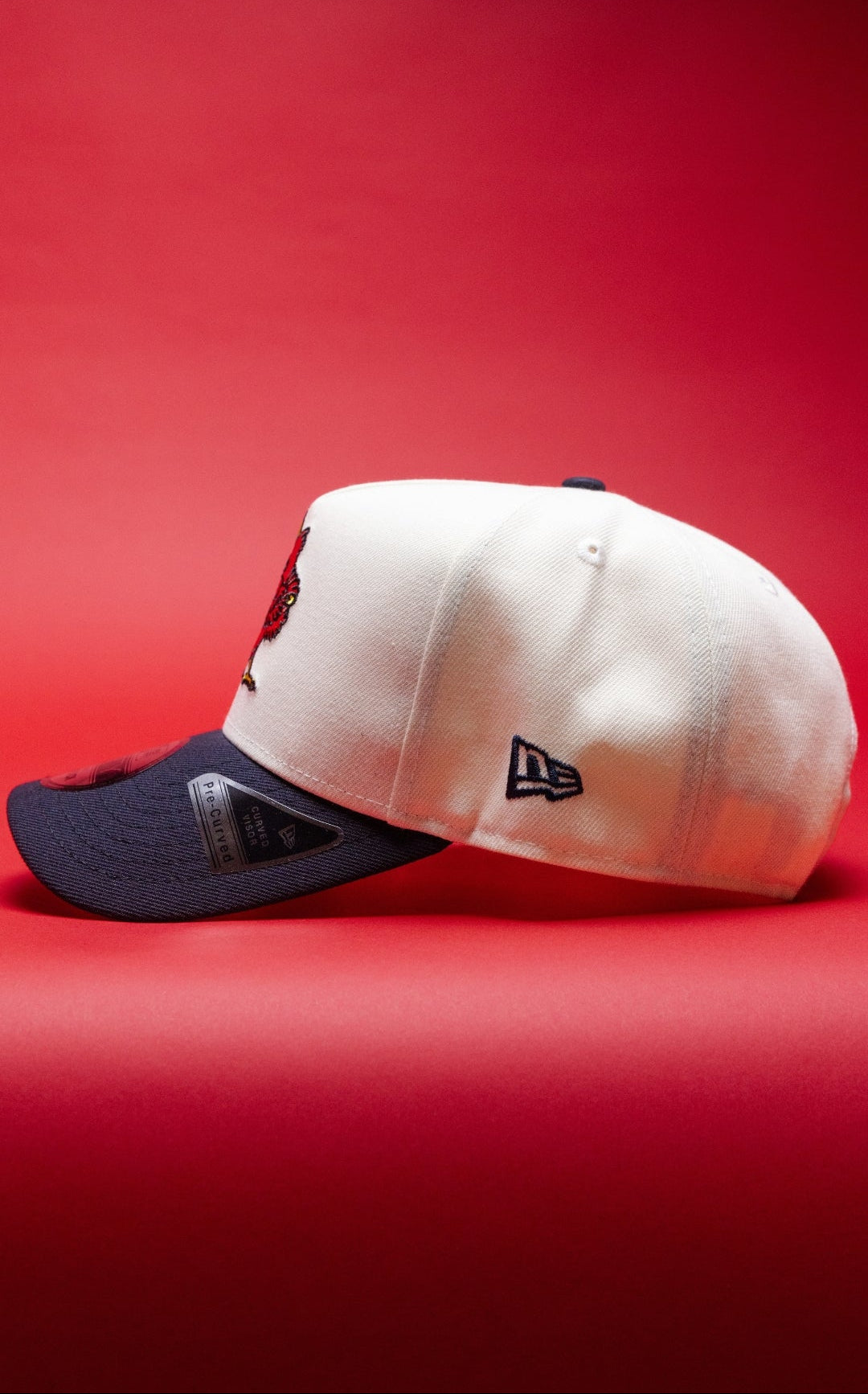 NEW ERA 9FIFTY A-FRAME CHROME/NAVY ST LOUIS CARDINALS SNAPBACK W/ 1982 WORLD SERIES SIDE PATCH