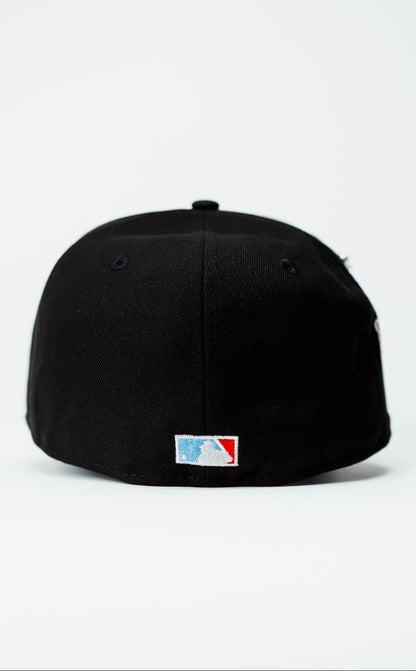 NEW ERA EXCLUSIVE 59FIFTY BLACK UPSIDE DOWN LOS ANGELES DODGERS W/ "JACKIE ROBINSON" SIDE PATCH