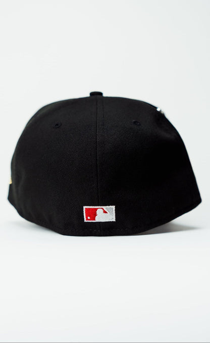 NEW ERA EXCLUSIVE 59FIFTY BLACK/BURGUNDY TORONTO BLUE JAYS W/ 30TH SEASON SIDE PATCH