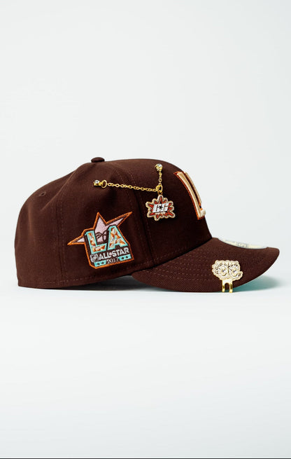 NEW ERA EXCLUSIVE 59FIFTY DARK BROWN LOS ANGELES KINGS W/ ALL STAR SIDE PATCH