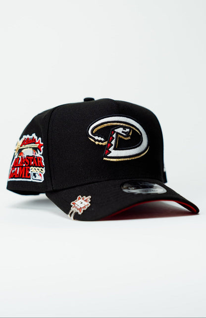 NEW ERA 9FIFTY A-FRAME BLACK ARIZONA DIAMONDBACKS SNAPBACK W/ 2000 ALL STAR GAME SIDE PATCH