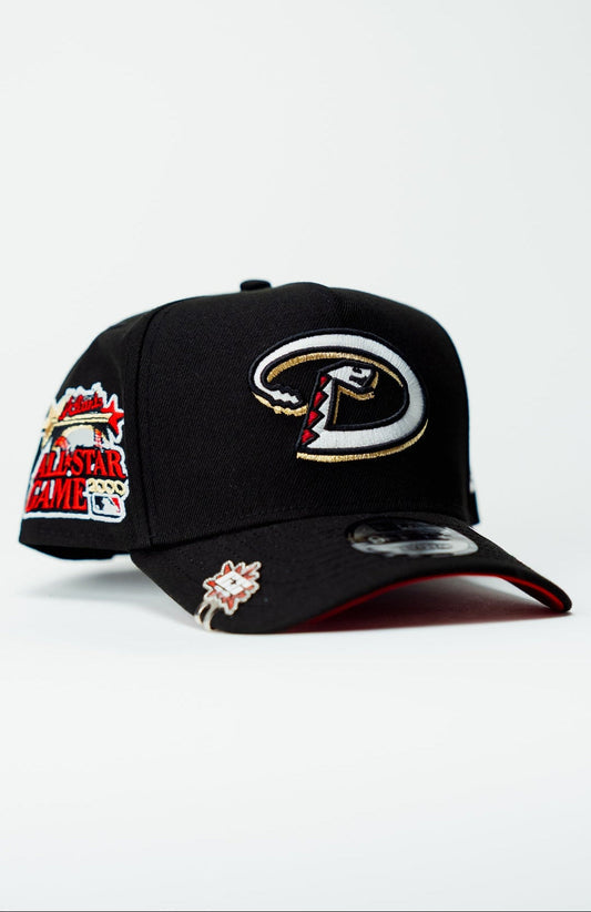 NEW ERA 9FIFTY A-FRAME BLACK ARIZONA DIAMONDBACKS SNAPBACK W/ 2000 ALL STAR GAME SIDE PATCH