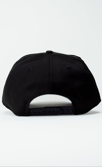 NEW ERA 9FIFTY A-FRAME BLACK ANAHEIM ANGELS SNAPBACK W/ 50TH ANNIVERSARY SIDE PATCH