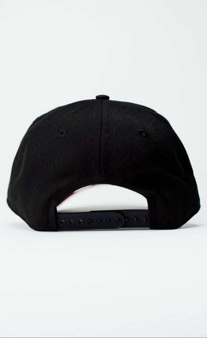 NEW ERA 9FIFTY A-FRAME BLACK OAKLAND ATHLETICS SNAPBACK W/ 25TH ANNIVERSARY SIDE PATCH
