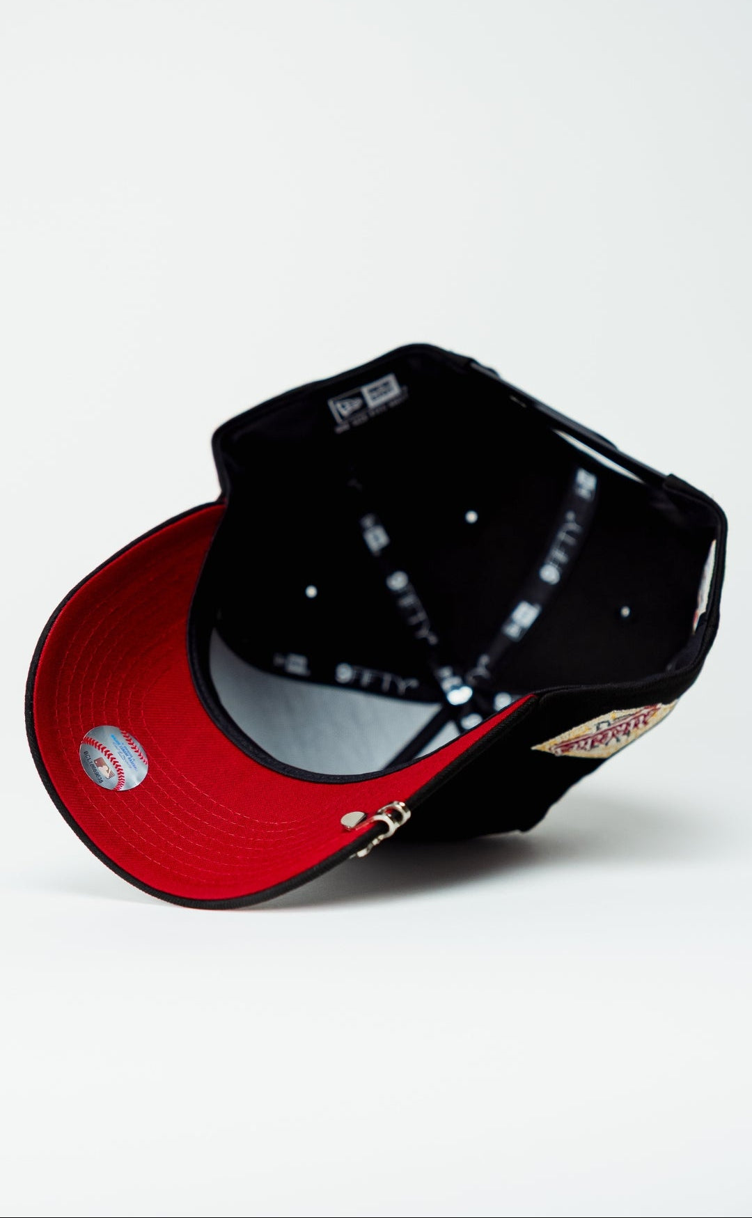 NEW ERA 9FIFTY A-FRAME BLACK OAKLAND ATHLETICS SNAPBACK W/ 25TH ANNIVERSARY SIDE PATCH