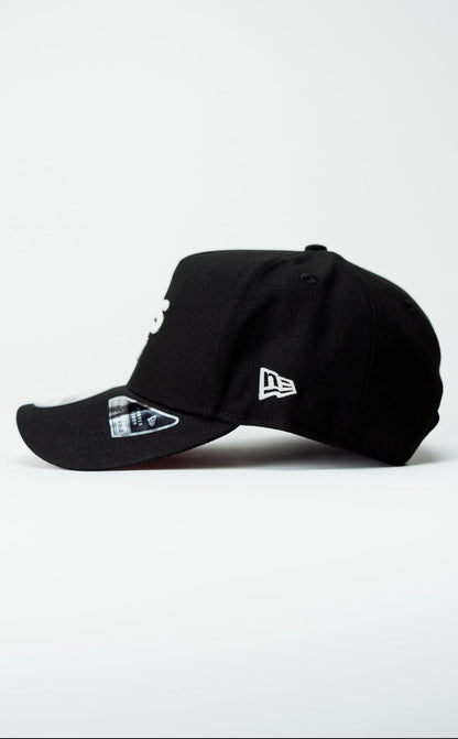 NEW ERA 9FIFTY A-FRAME BLACK OAKLAND ATHLETICS SNAPBACK W/ 25TH ANNIVERSARY SIDE PATCH