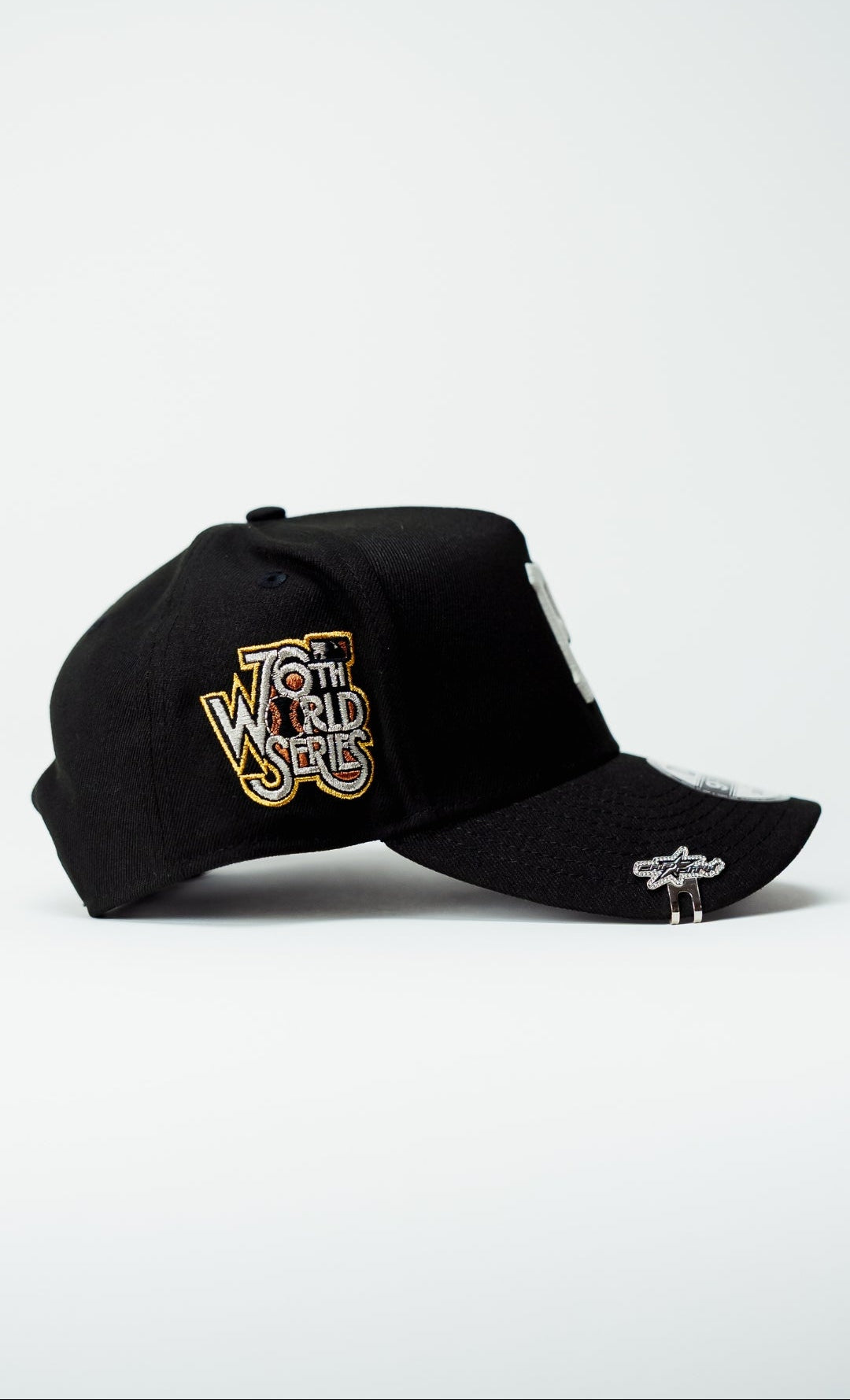 NEW ERA 9FIFTY A-FRAME BLACK PITTSBURGH PIRATES SNAPBACK W/ 76TH WORLD SERIES SIDE PATCH