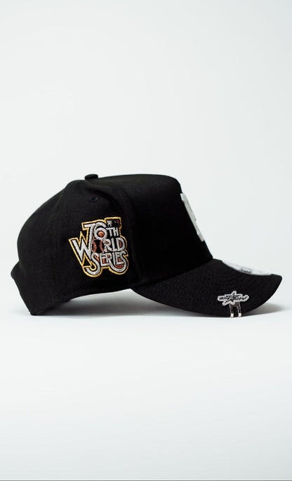 NEW ERA 9FIFTY A-FRAME BLACK PITTSBURGH PIRATES SNAPBACK W/ 76TH WORLD SERIES SIDE PATCH