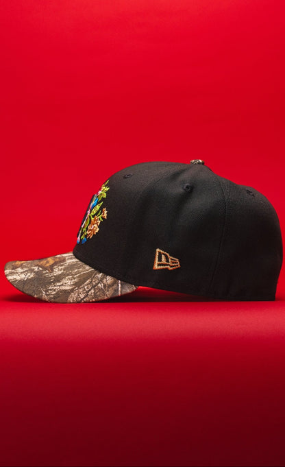 NEW ERA EXCLUSIVE 59FIFTY BLACK/REALTREE LOS ANGELES DODGERS "CITY OF ANGELS" W/ 2024 WORLD SERIES SIDE PATCH