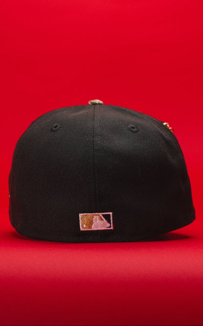 NEW ERA EXCLUSIVE 59FIFTY BLACK/REALTREE LOS ANGELES DODGERS W/ EMBROIDERY + 2020 WORLD SERIES SIDE PATCH