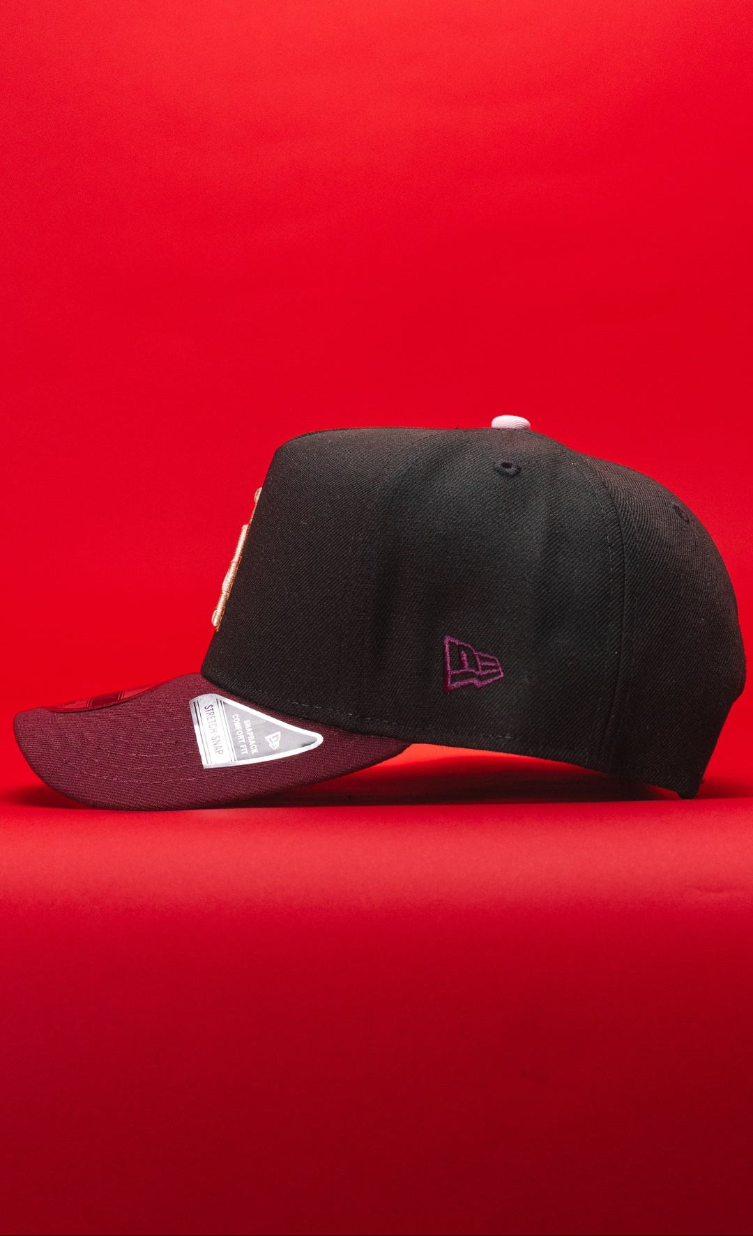 NEW ERA 9FIFTY A-FRAME BLACK/BURGUNDY LOS ANGELES DODGERS SNAPBACK W/ SHOHEI OHTANI SIDE PATCH