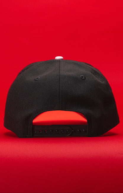 NEW ERA 9FIFTY A-FRAME BLACK/BURGUNDY PHILADELPHIA PHILLIES SNAPBACK W/ 1996 ALL STAR GAME SIDE PATCH